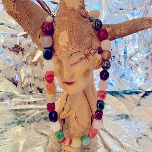 Handcrafted semiprecious necklace 18 inch